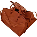 Four Sided Rectangular Bag | Cognac