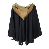 Double Falls Poncho in Black and Khaki