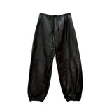 Leather Sweatpants in Black
