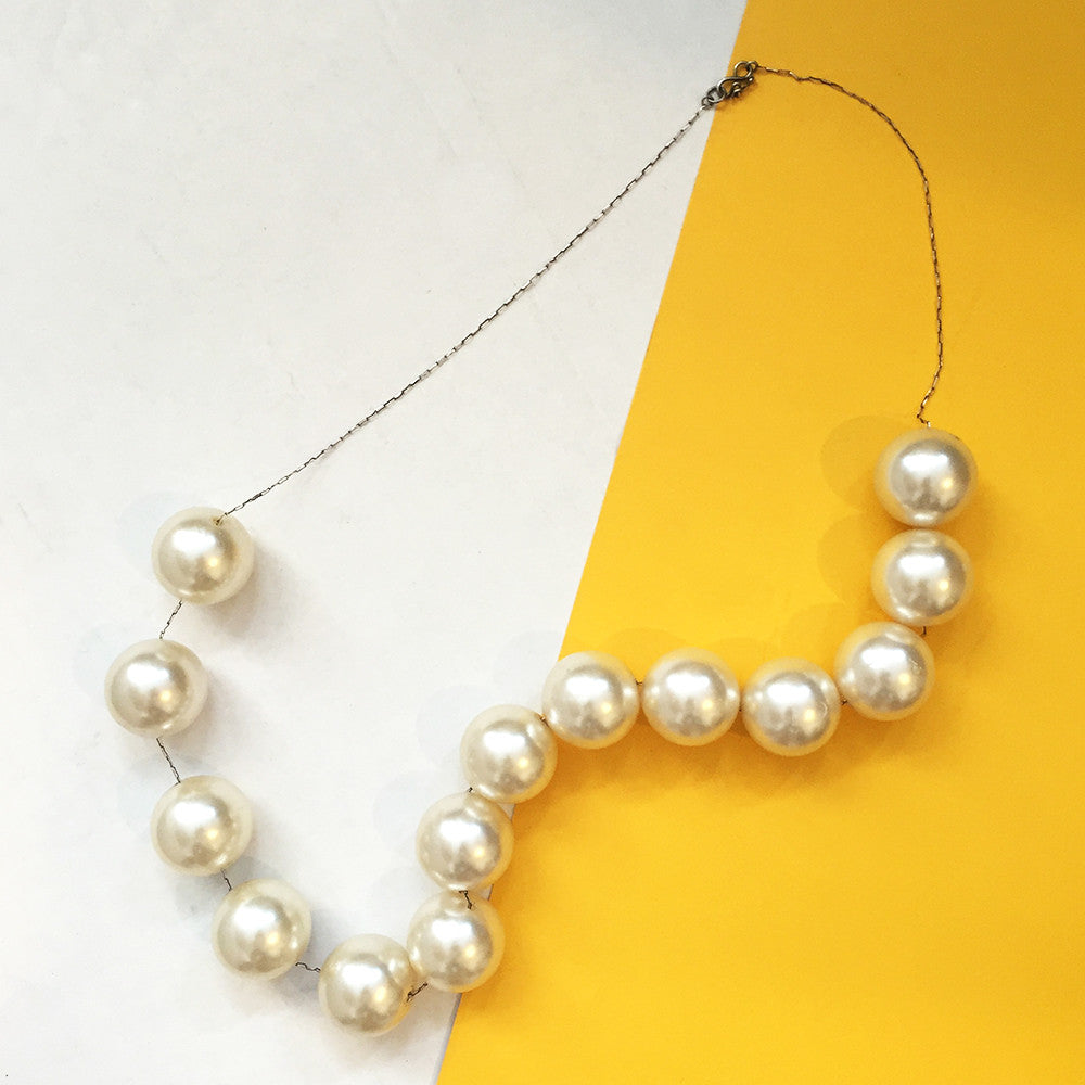 Slow and Steady Wins the Race Jumbo Pearl Necklace
