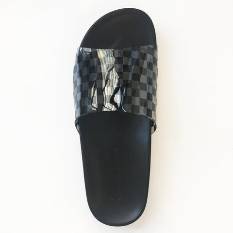 Checkered Strap Slide | Men