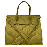 Quilted Rectangular Bag | Olive