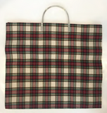 Metal Clip Handle Bag in Plaid