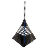 Striped Pyramid Bag | Black, Grid