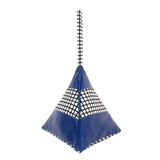 Striped Pyramid Bag | Blue, Grid