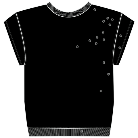 Eyeleted T | Black