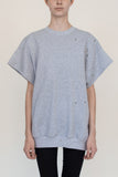 Eyeleted T | Grey