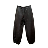 Leather Sweatpants in Cognac