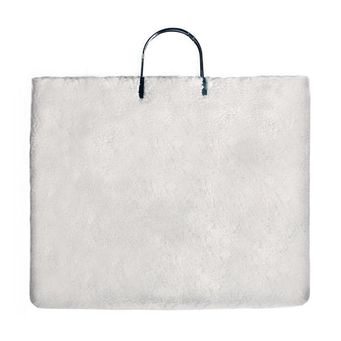 Metal Clip Handle Bag | White Shearling