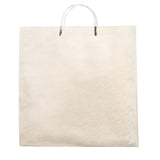 Metal Clip Handle Bag in White Pony
