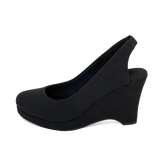 Wedge Slingback in Black