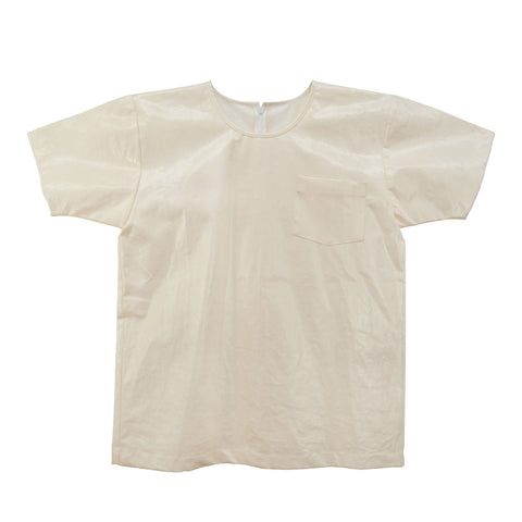 White T-Shirt | Coated Linen