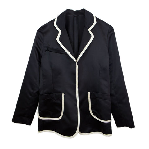 Tuxedo Jacket Notch Collar in Black