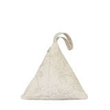 Pyramid Bag, Embossed Stone
