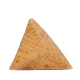 Pyramid Coin Purse in Tan Hieroglyphic